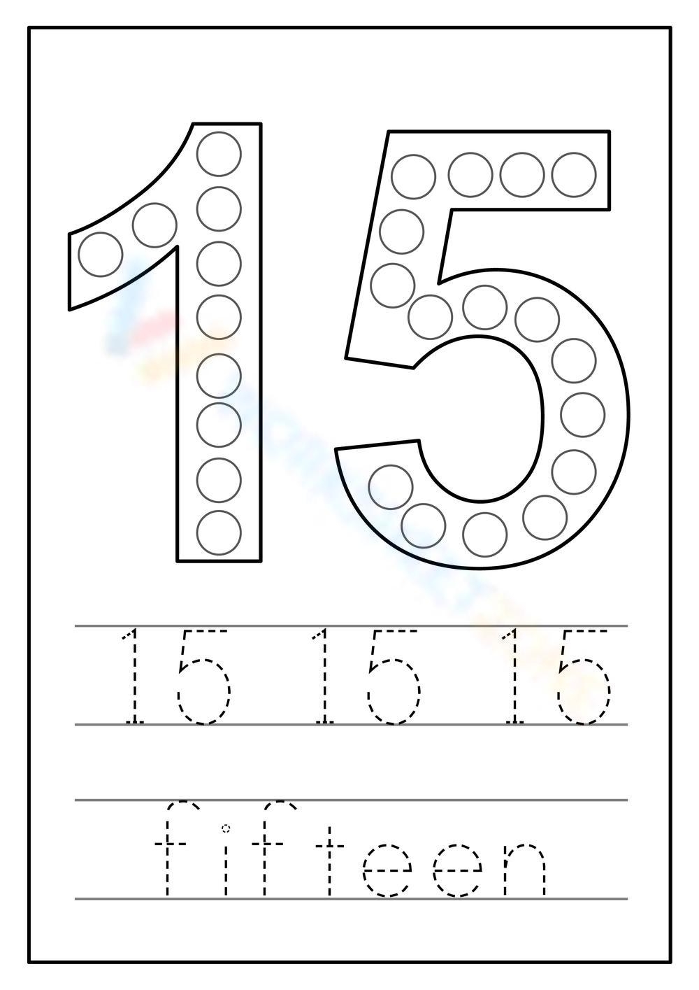 Printable Number 15 Worksheets Printable Number 15 Worksheets