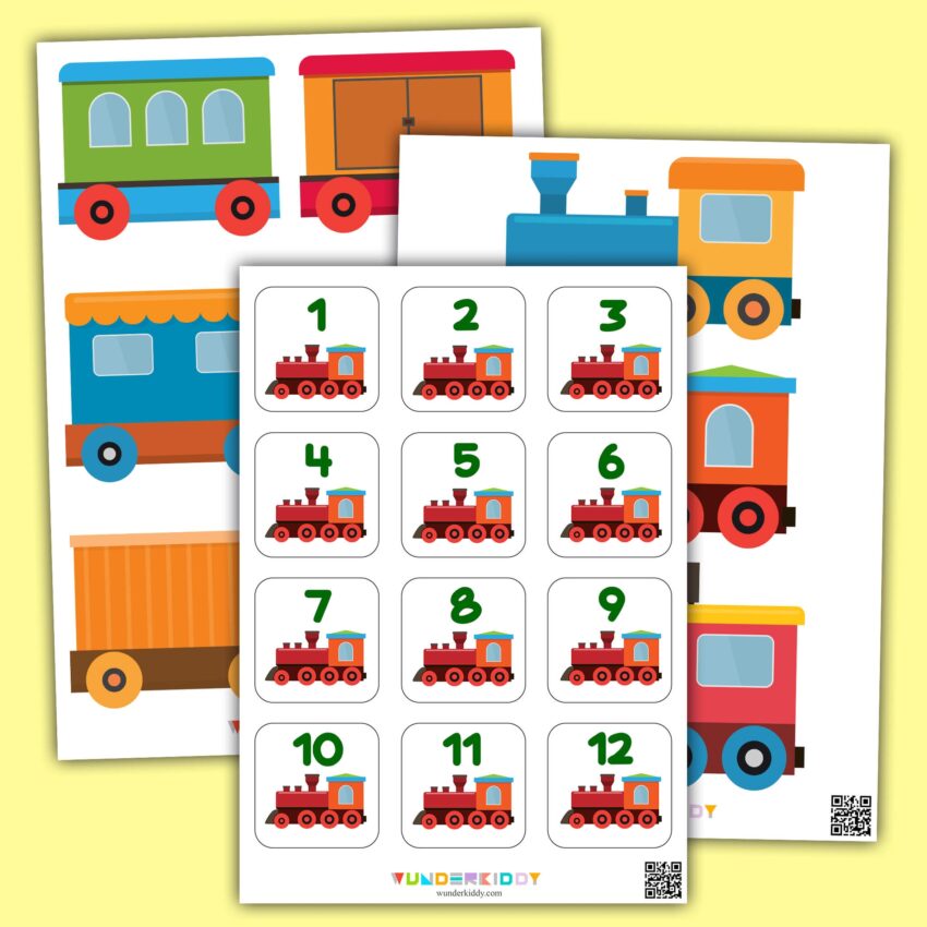Printable Number Train Counting 1 20 Activity For Preschoolers