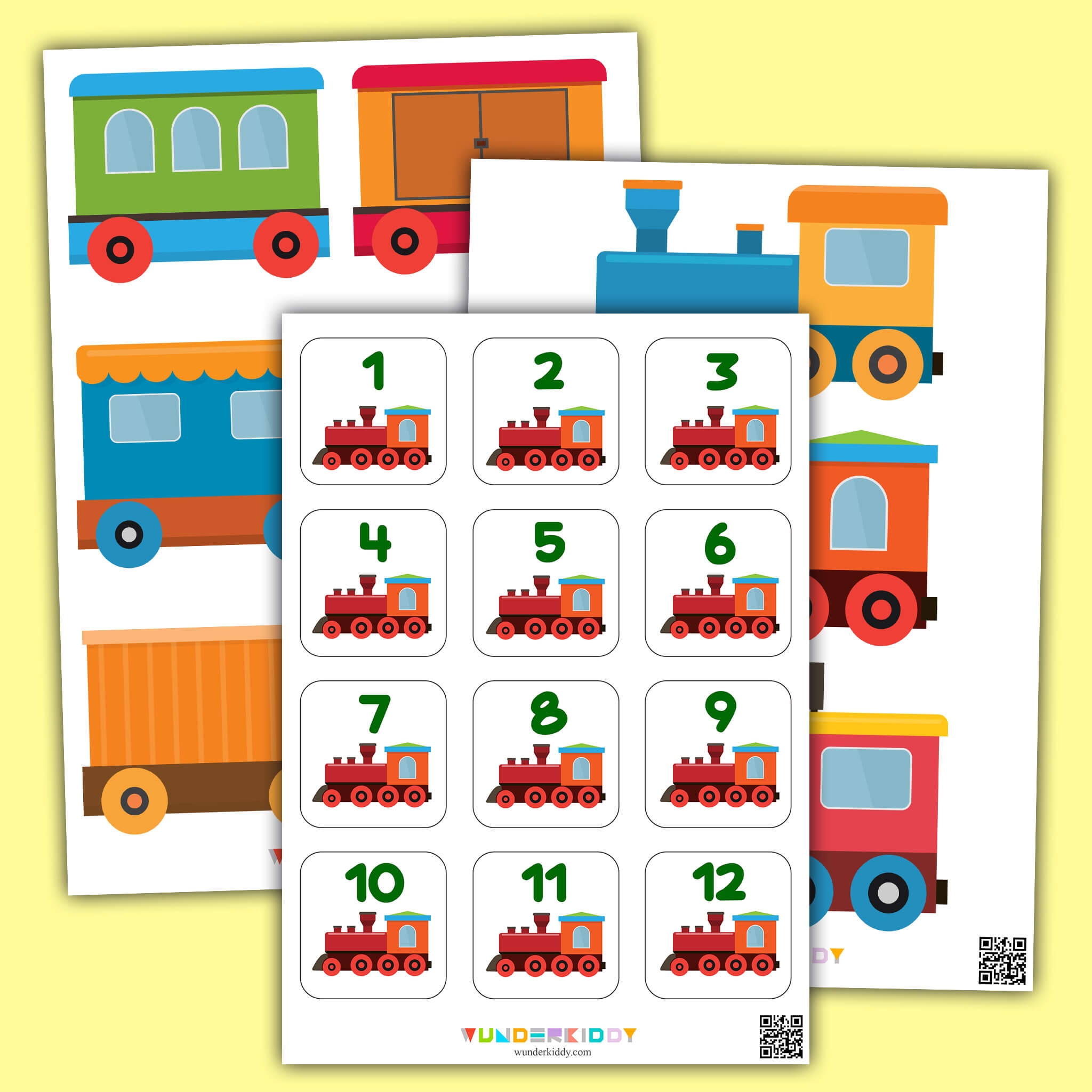 Printable Number Train Counting 1 20 Activity For Preschoolers Printable Number Train Counting 1 20 Activity For Preschoolers