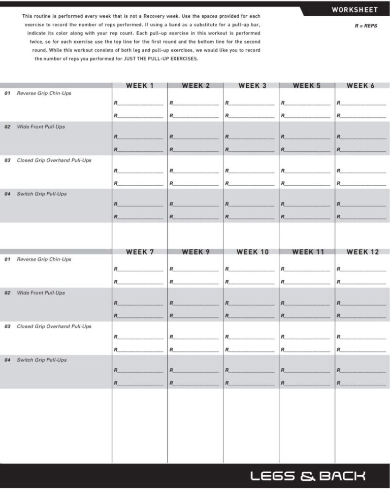 Printable P90x Legs And Back Vimeo Worksheet P90x Chest And Back Vimeo Core Workout Ab Ripper