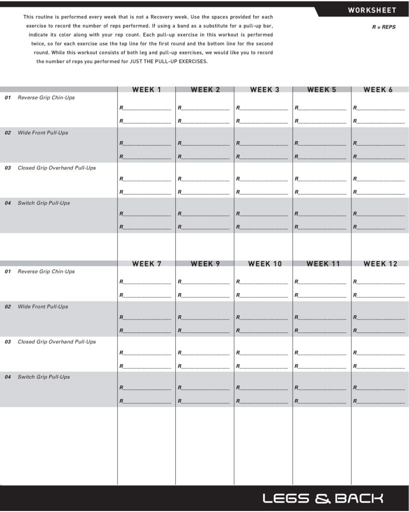 Printable P90x Legs And Back Vimeo Worksheet P90x Chest And Back Vimeo Core Workout Ab Ripper