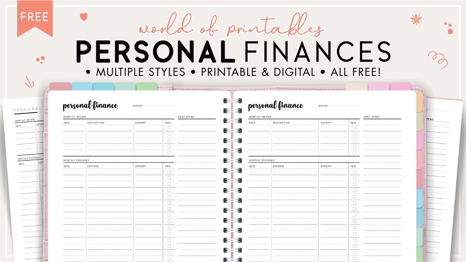 Printable Personal Finance PDF World Of Printables