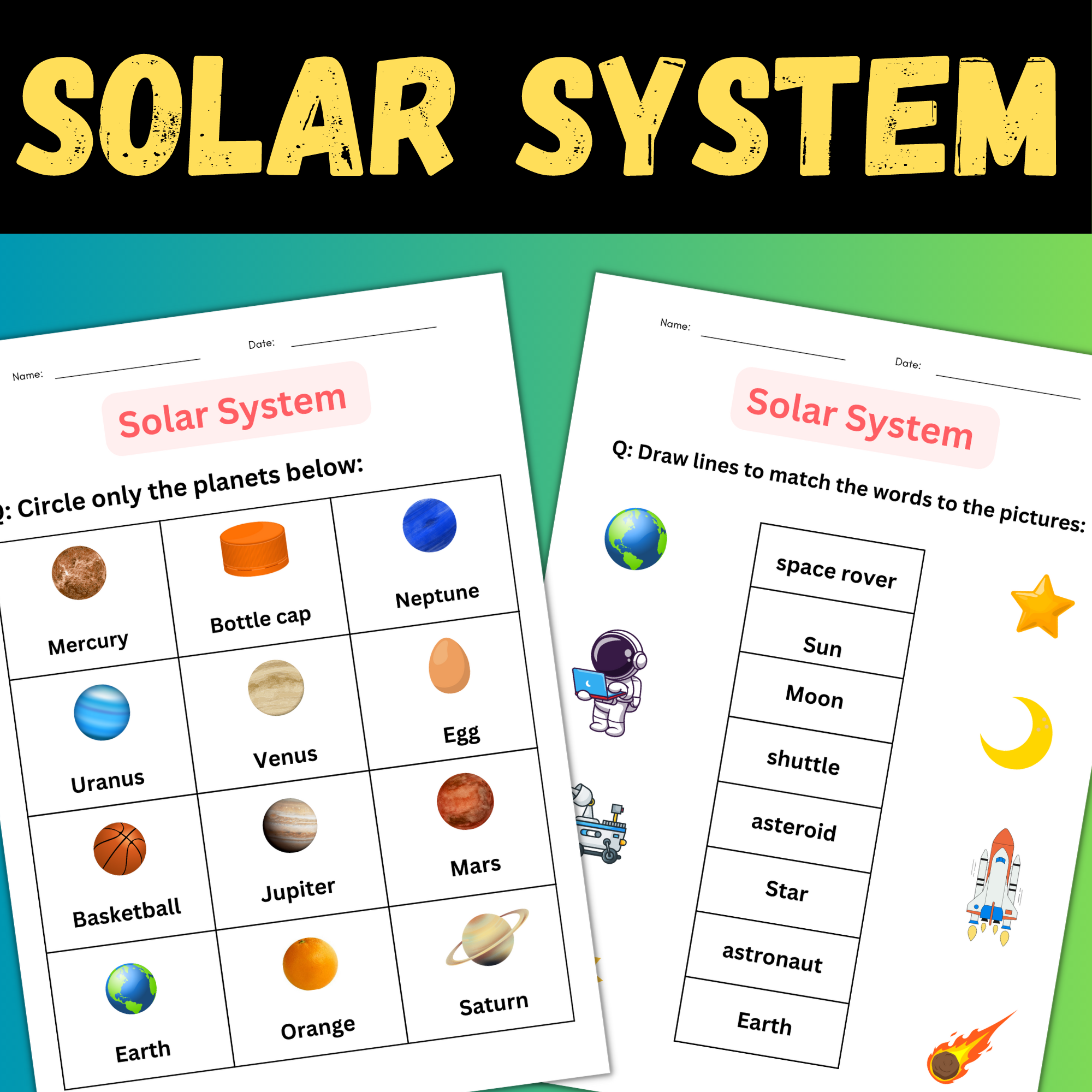 Printable Preschool Solar System Worksheets For Kindergarten Made By Teachers