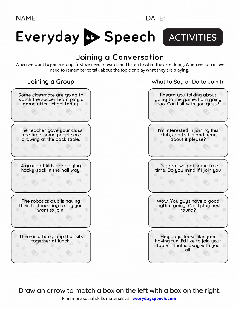 Free Printable Pdf Social Skills Worksheets