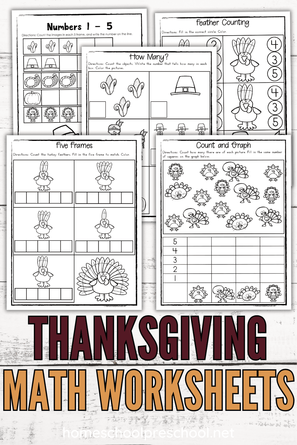 Printable Thanksgiving Math Worksheets For Preschoolers Printable Thanksgiving Math Worksheets For Preschoolers