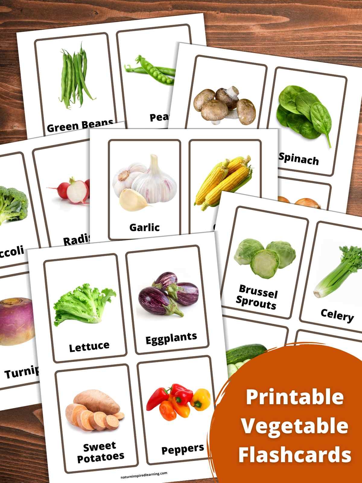Printable Vegetable Flashcards Nature Inspired Learning