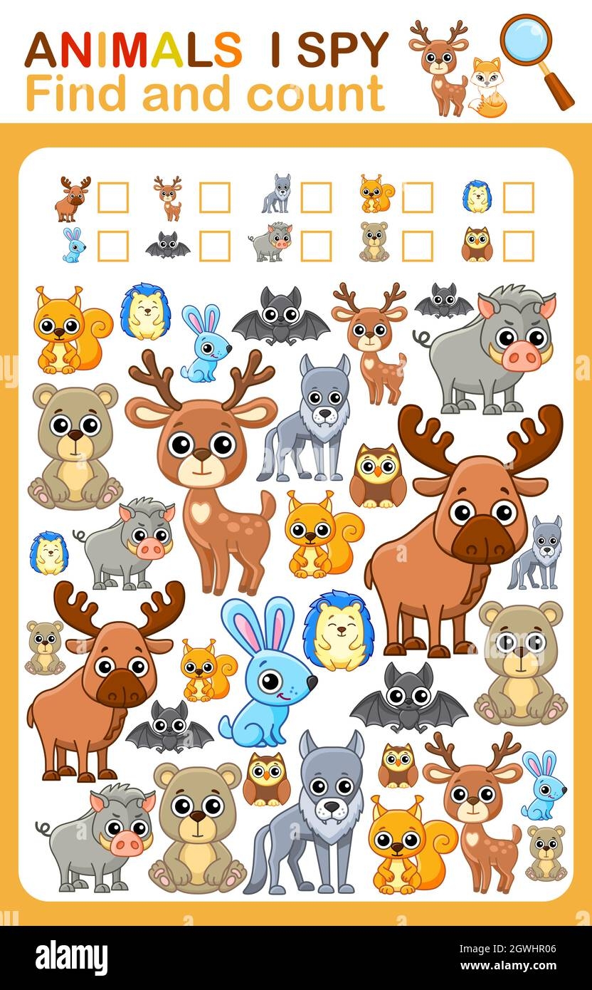 Printable Preschool Animals Worksheet