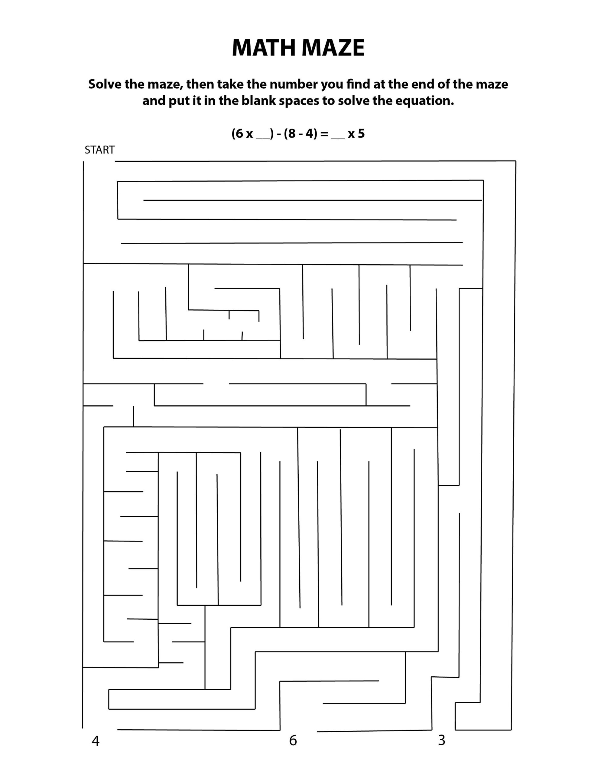 Maze Math Worksheets 4th Grade Maze Math Worksheets 4th Grade