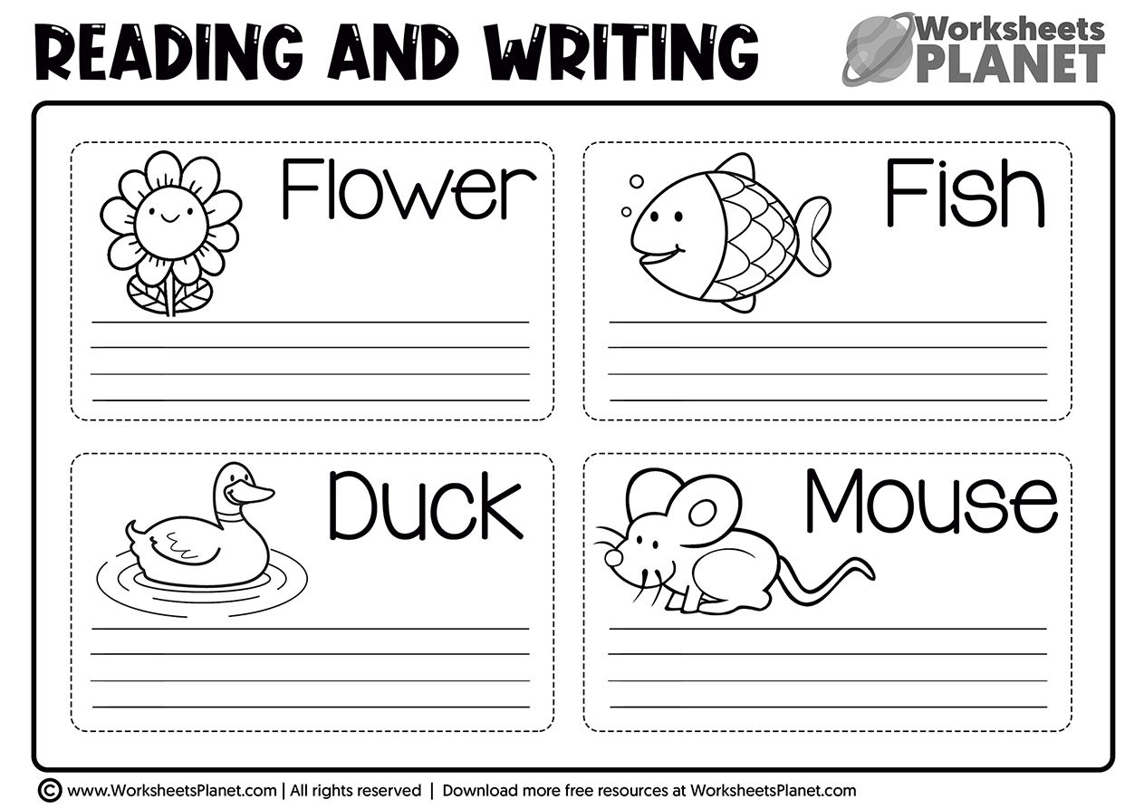 Printable Writing Kindergarten Worksheets Printable Writing Kindergarten Worksheets