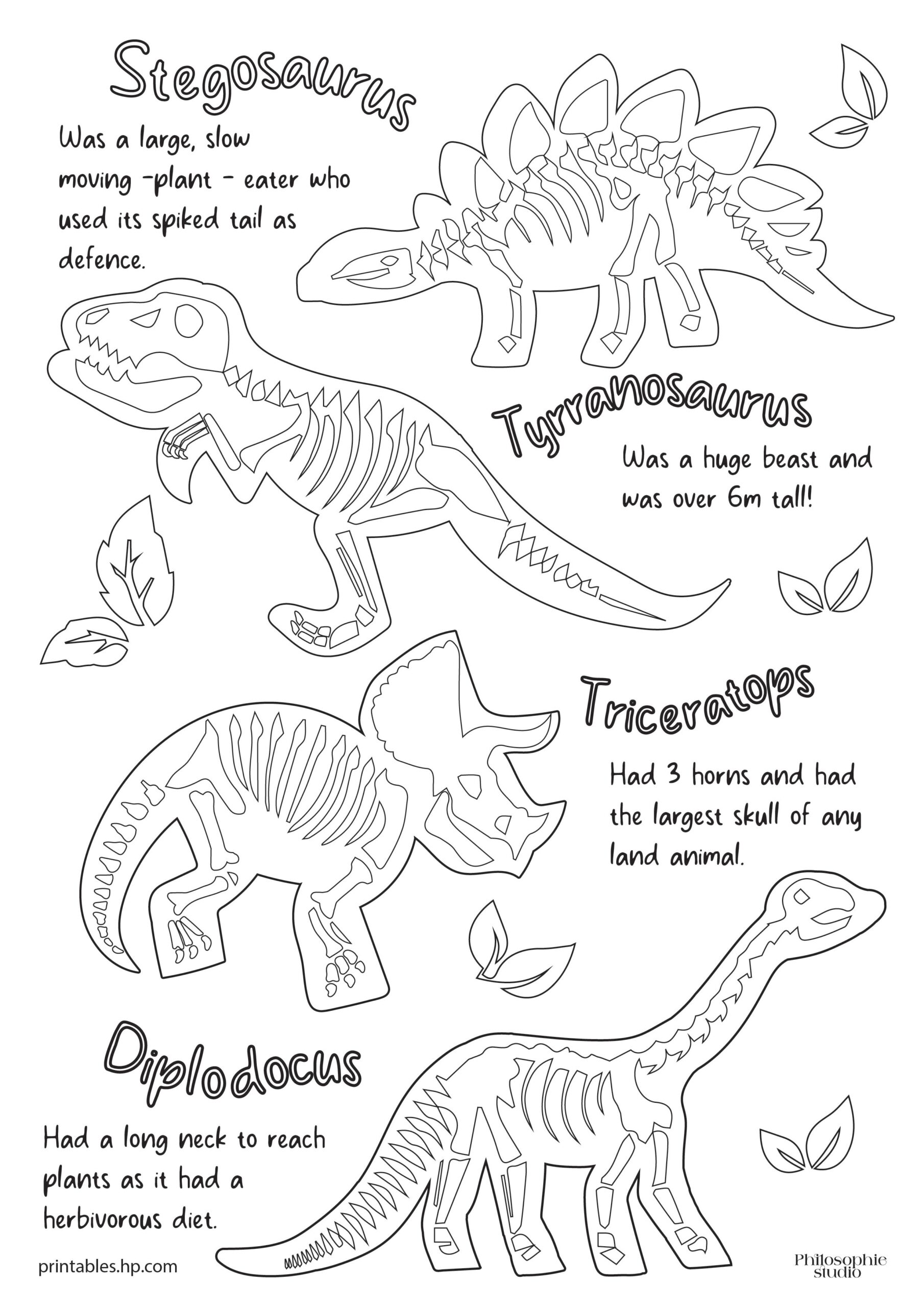 Printable Preschool Dinosaur Coloring Pages Printable Preschool Dinosaur Coloring Pages