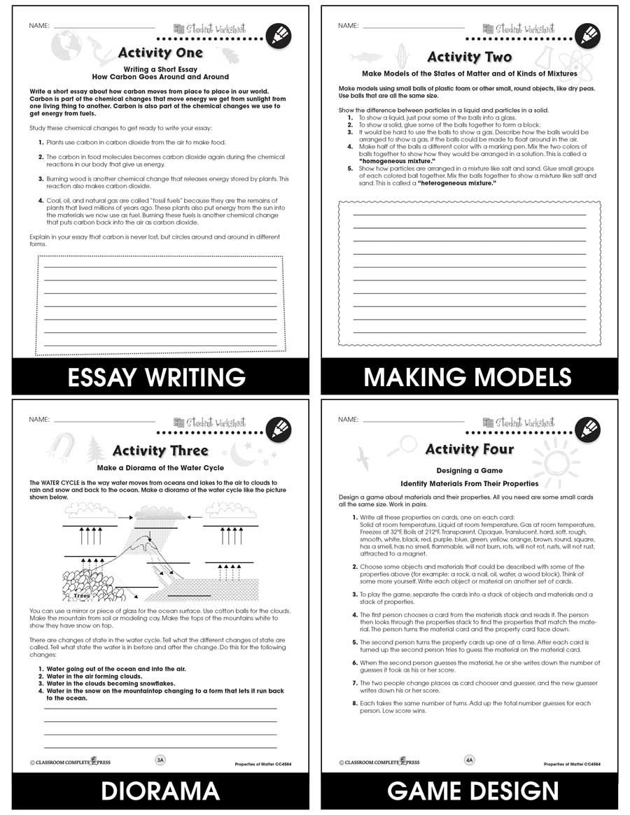 Properties Of Matter BONUS WORKSHEETS Grades 5 To 8 EBook Worksheets Library Properties Of Matter BONUS WORKSHEETS Grades 5 To 8 EBook Worksheets Library