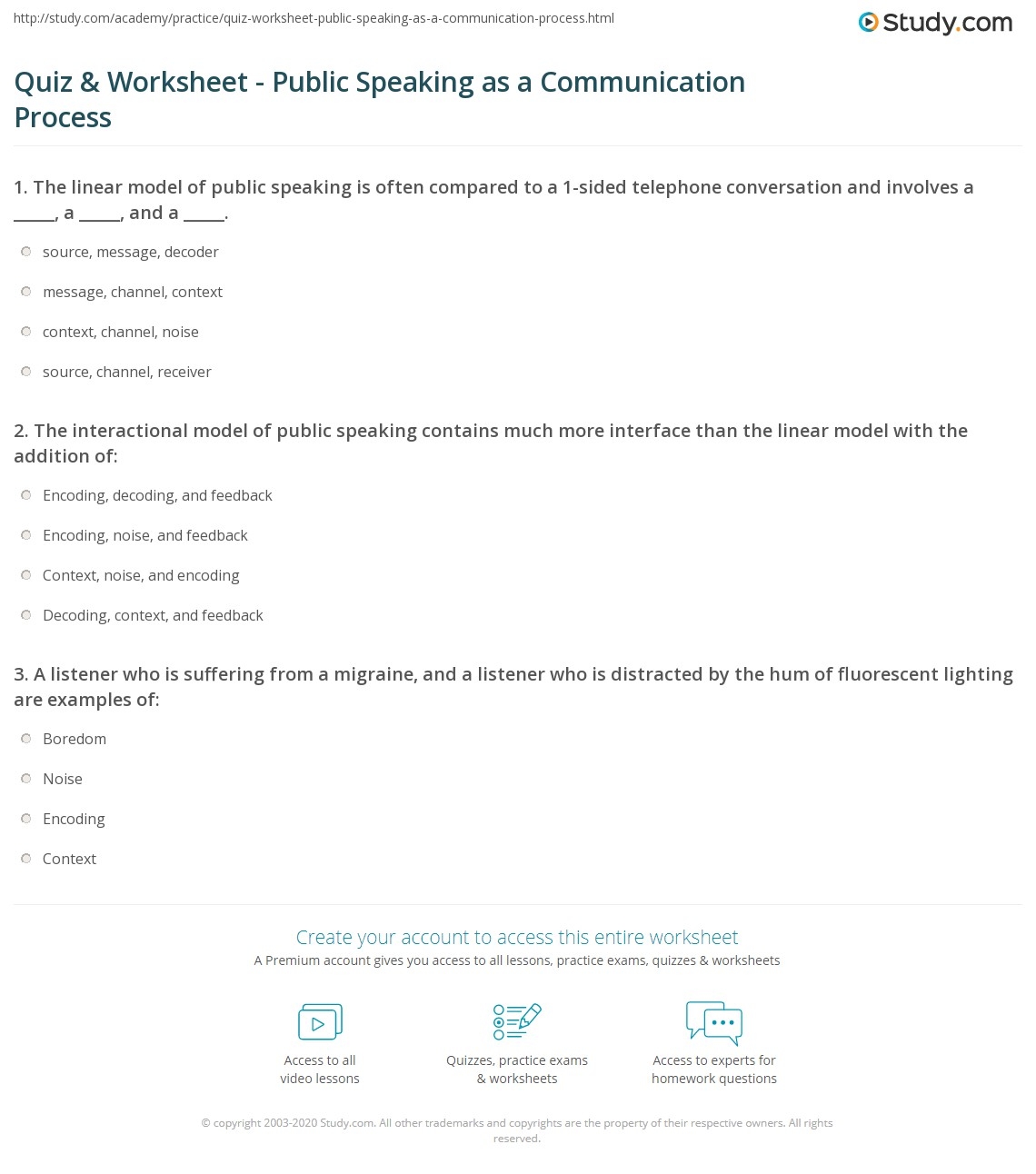 Printable Public Speaking Worksheets Pdf