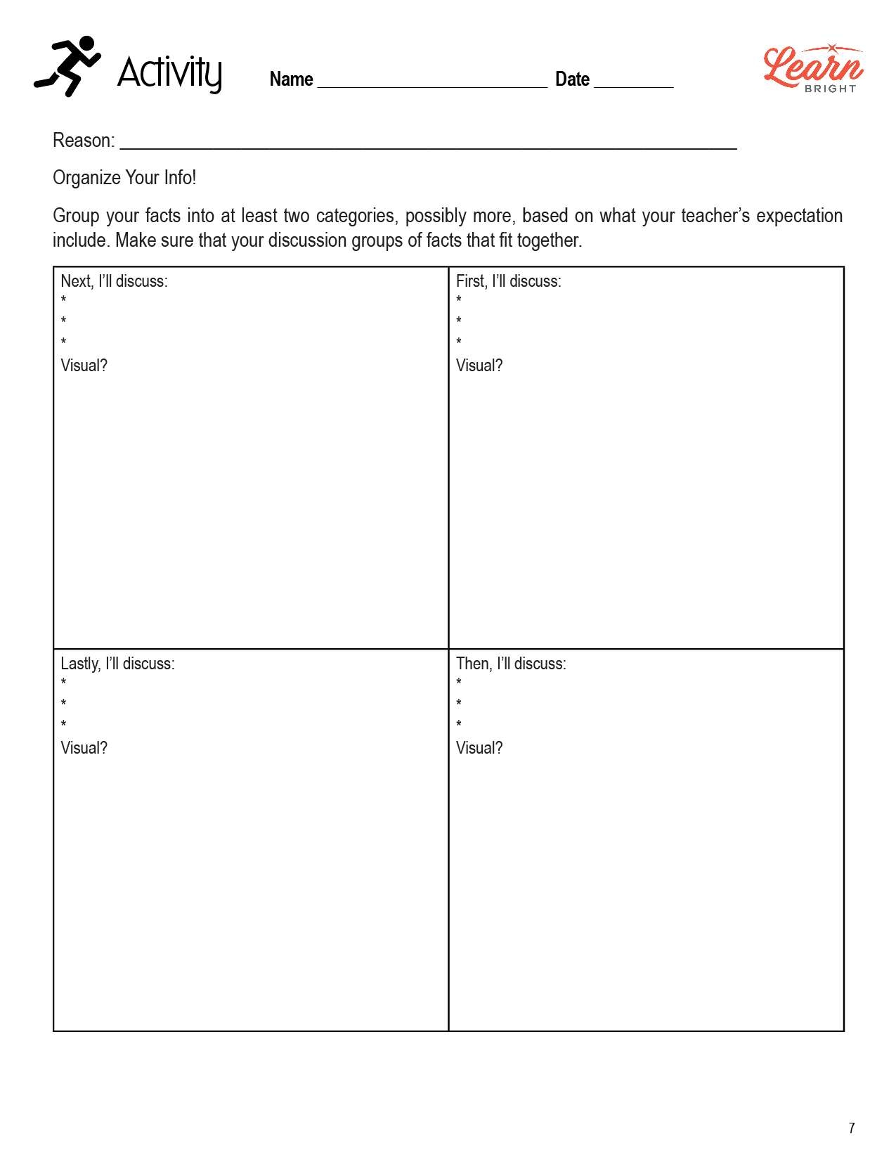 Public Speaking Worksheets Library