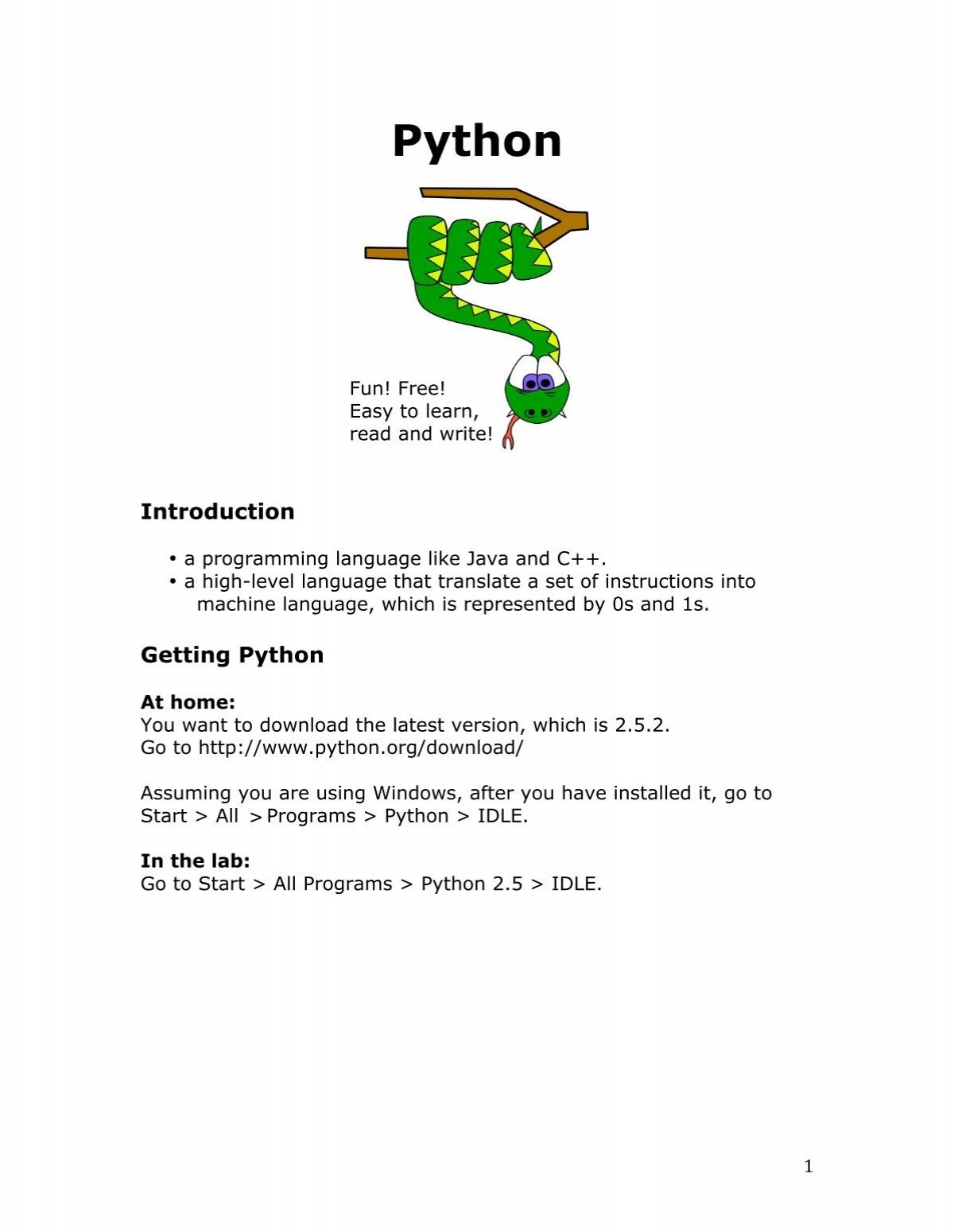 Python Worksheets Computer Science