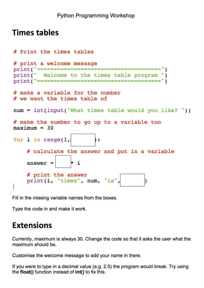 Python Workshop
