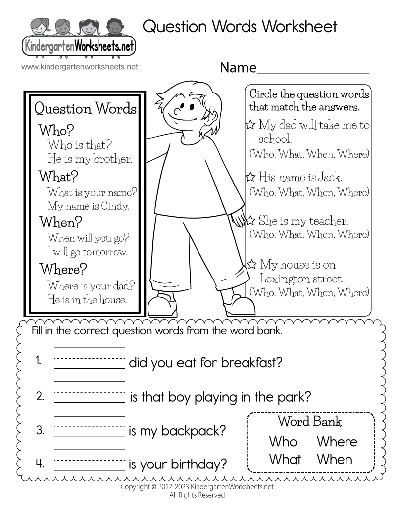 Free Printable Kindergarten Grammar Worksheets Free Printable Kindergarten Grammar Worksheets