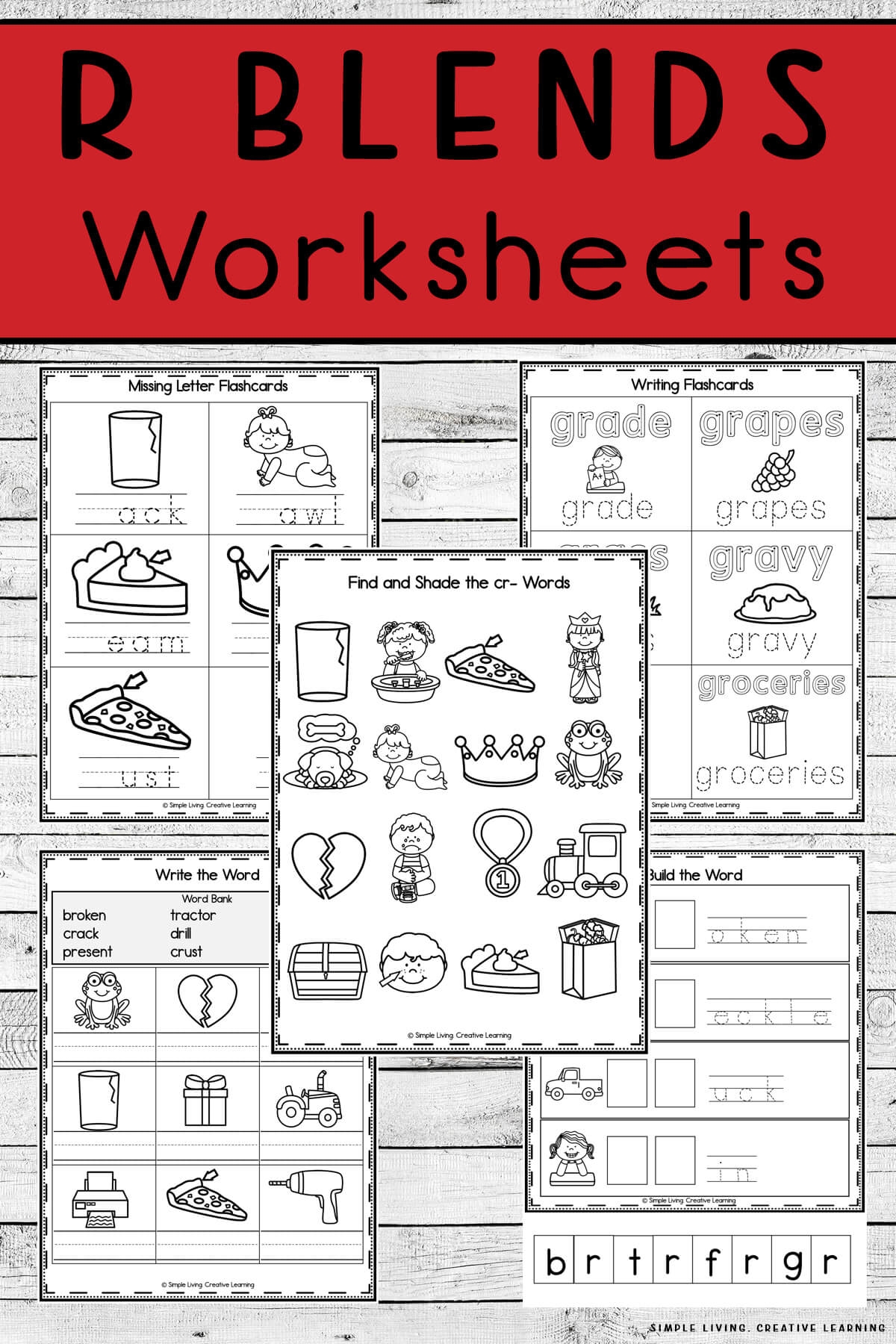 R Blends Worksheets Simple Living Creative Learning