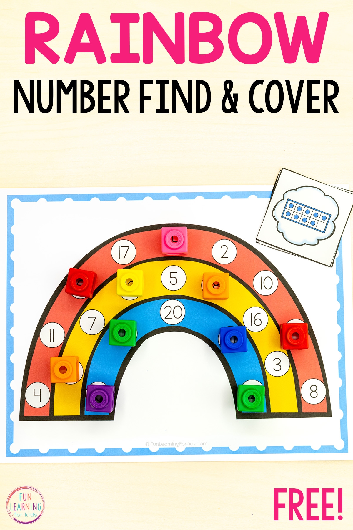Rainbow Find And Color The Number Worksheets