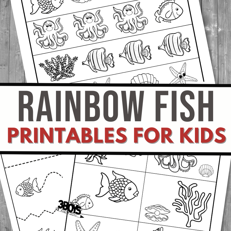 Rainbow Fish Activity Sheets 3 Boys And A Dog