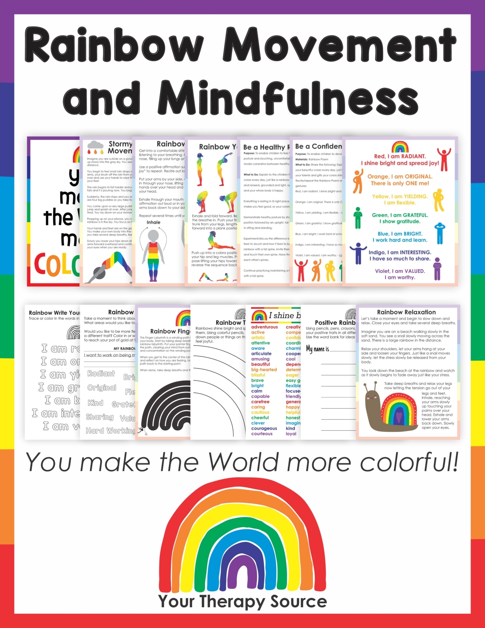 Rainbow Worksheet Free Printable Your Therapy Source