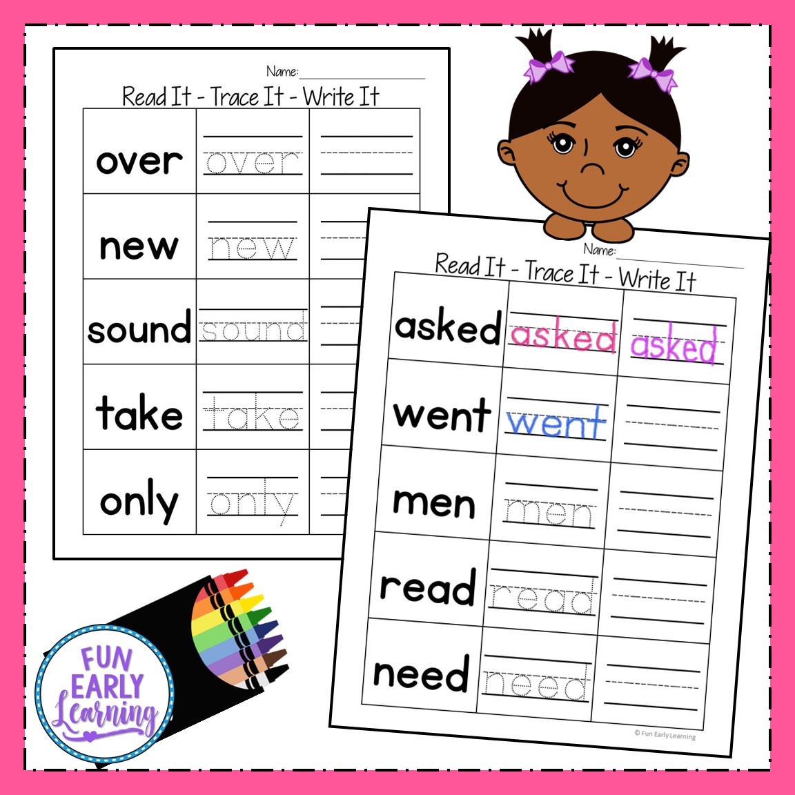 Read It Trace It Write It Fry s Second 100 Sight Words Fun Early Learning Read It Trace It Write It Fry s Second 100 Sight Words Fun Early Learning