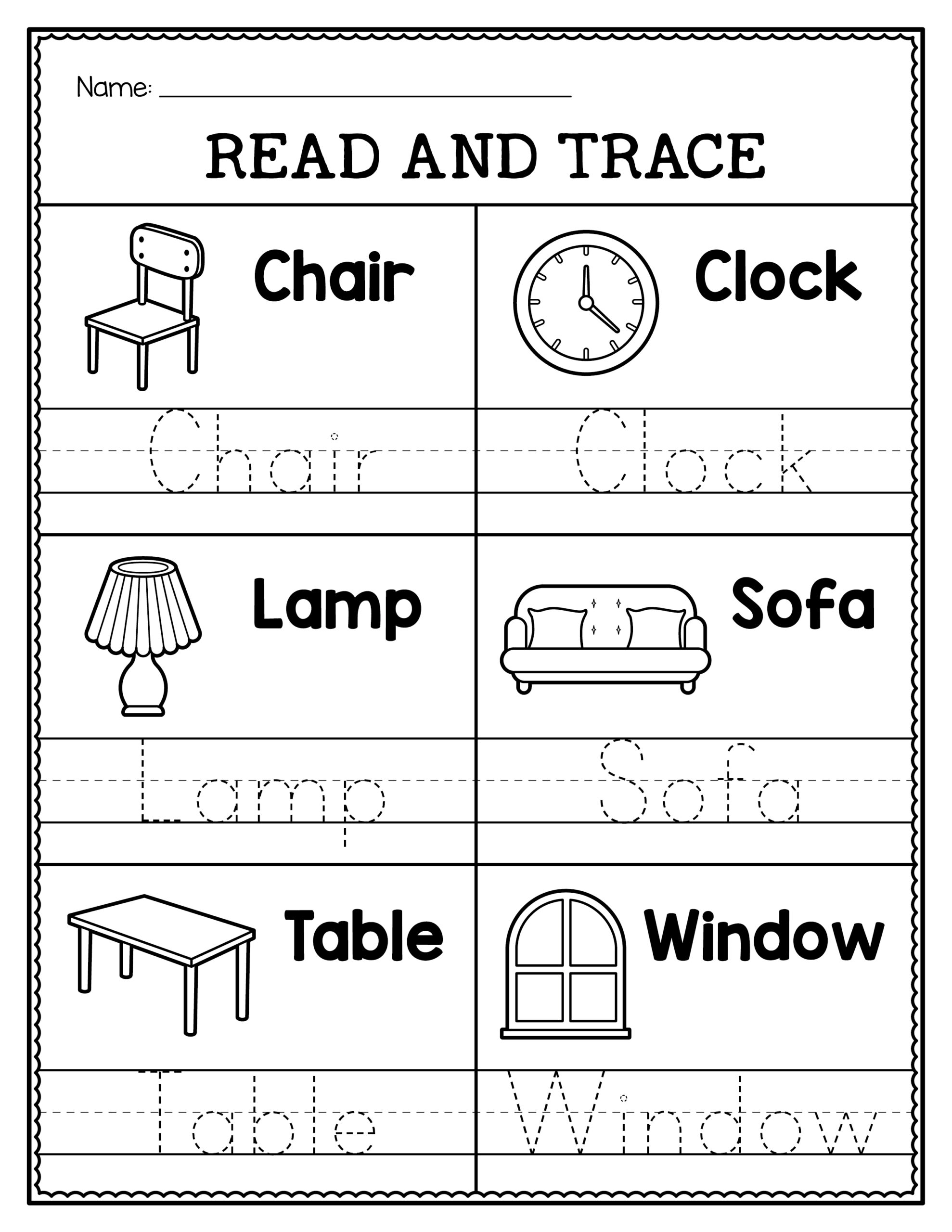 Free Printable Word Tracing Worksheets Free Printable Word Tracing Worksheets