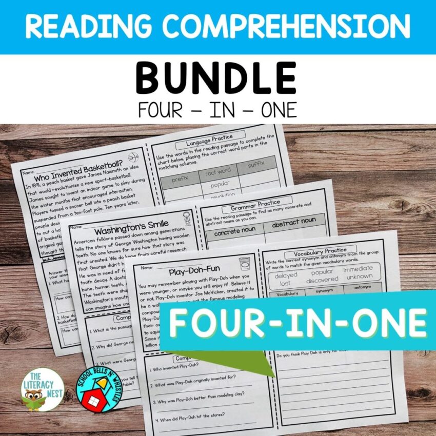 Reading Comprehension Bundle Upper Elementary Literacy