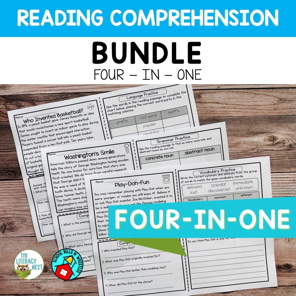 Reading Comprehension Bundle Upper Elementary Literacy 