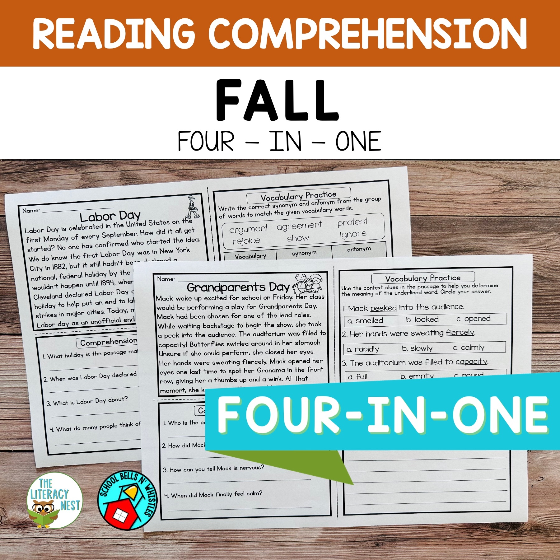 Reading Comprehension Fall Passages For Upper Elementary