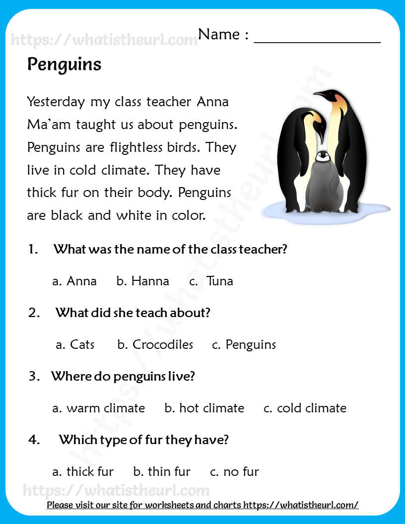 Grade 3 Reading Comprehension Live Worksheet