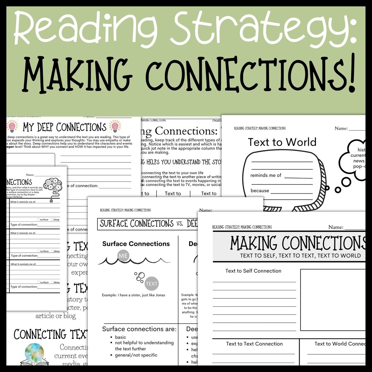 Reading Comprehension Making Connections Graphic Organizer Worksheets Reading Comprehension Making Connections Graphic Organizer Worksheets