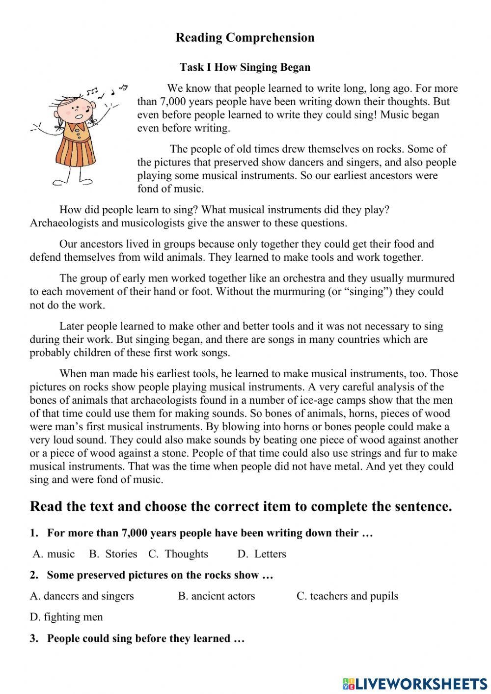 Reading Comprehension Online Exercise For Grade 8 Live Worksheets Worksheets Library Reading Comprehension Online Exercise For Grade 8 Live Worksheets Worksheets Library