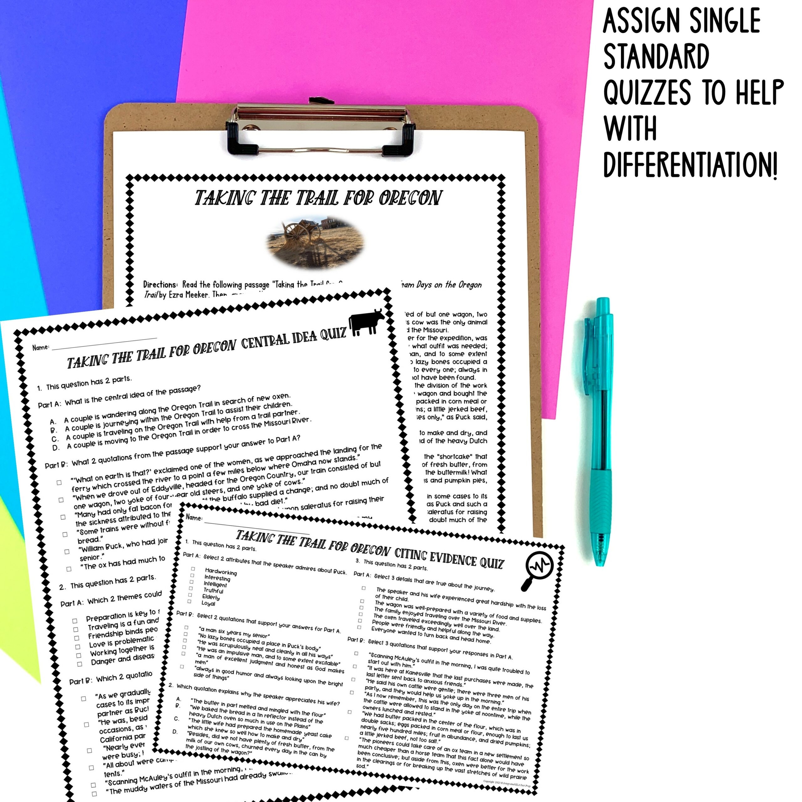 Reading Comprehension Passage Practice Test Oregon Trail Reading Comprehension Passage Practice Test Oregon Trail