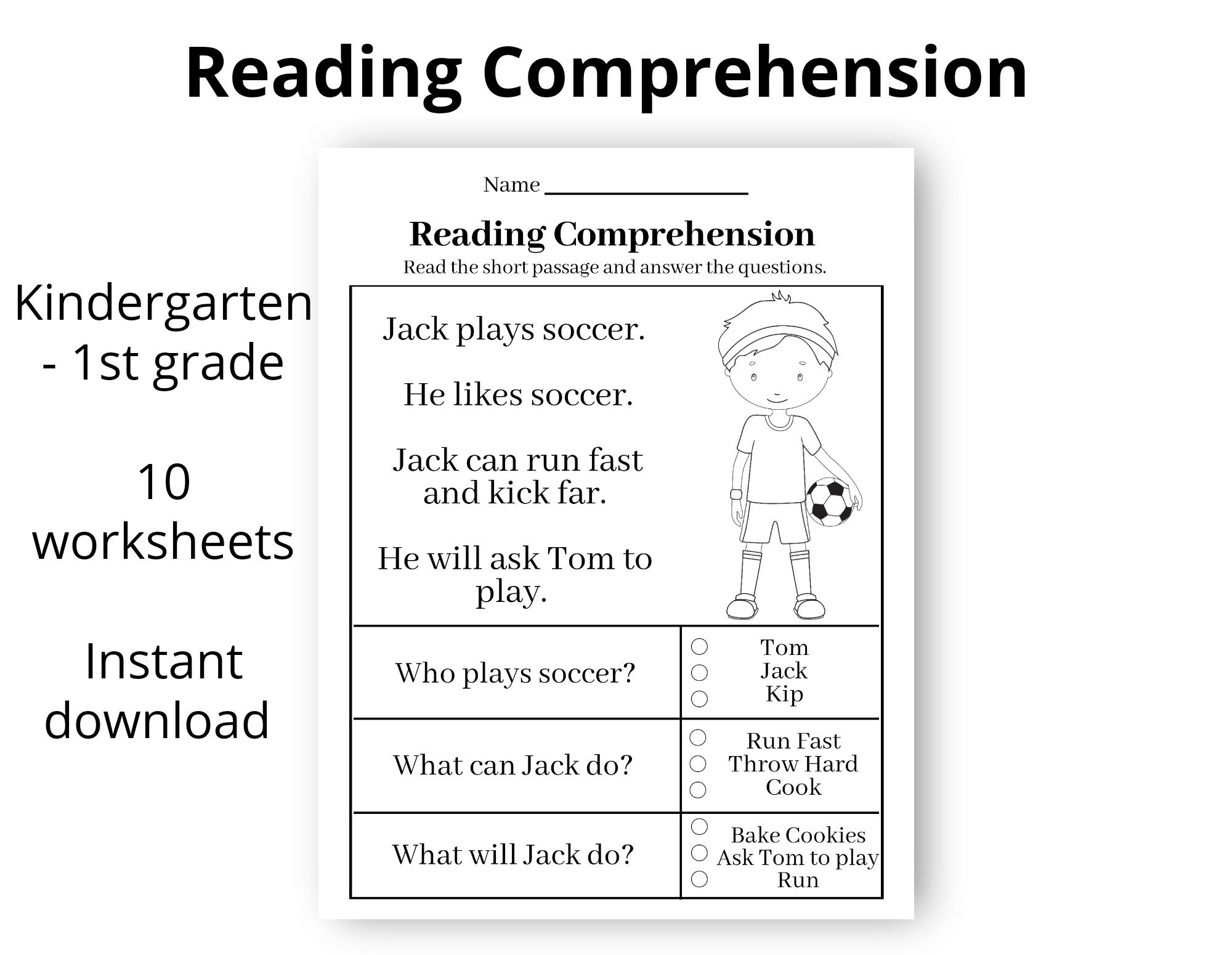 Reading Comprehension Printable Worksheet First Grade Reading Comprehension Printable Worksheet First Grade