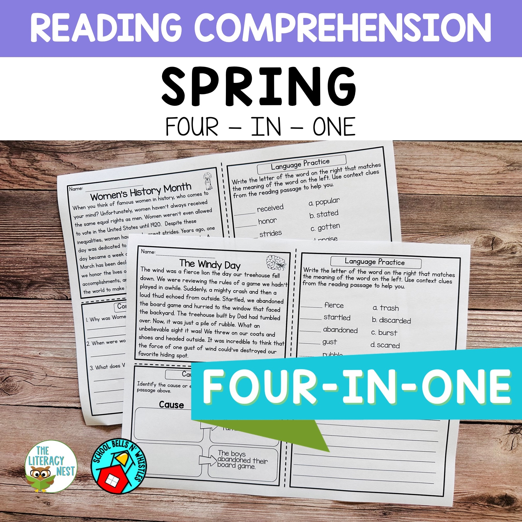 Reading Comprehension Spring Passages For Upper Elementary
