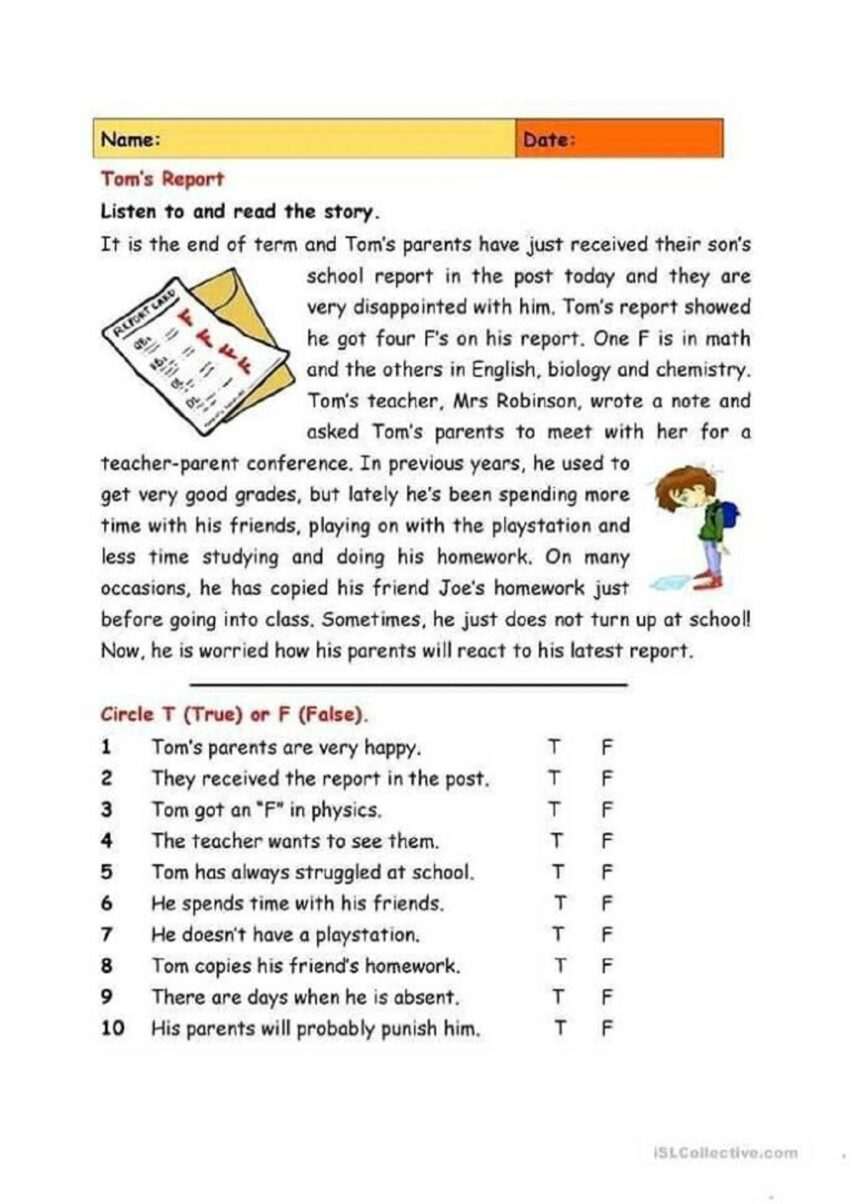 Reading Comprehension True OR False Flip EBook Pages 1 11 AnyFlip