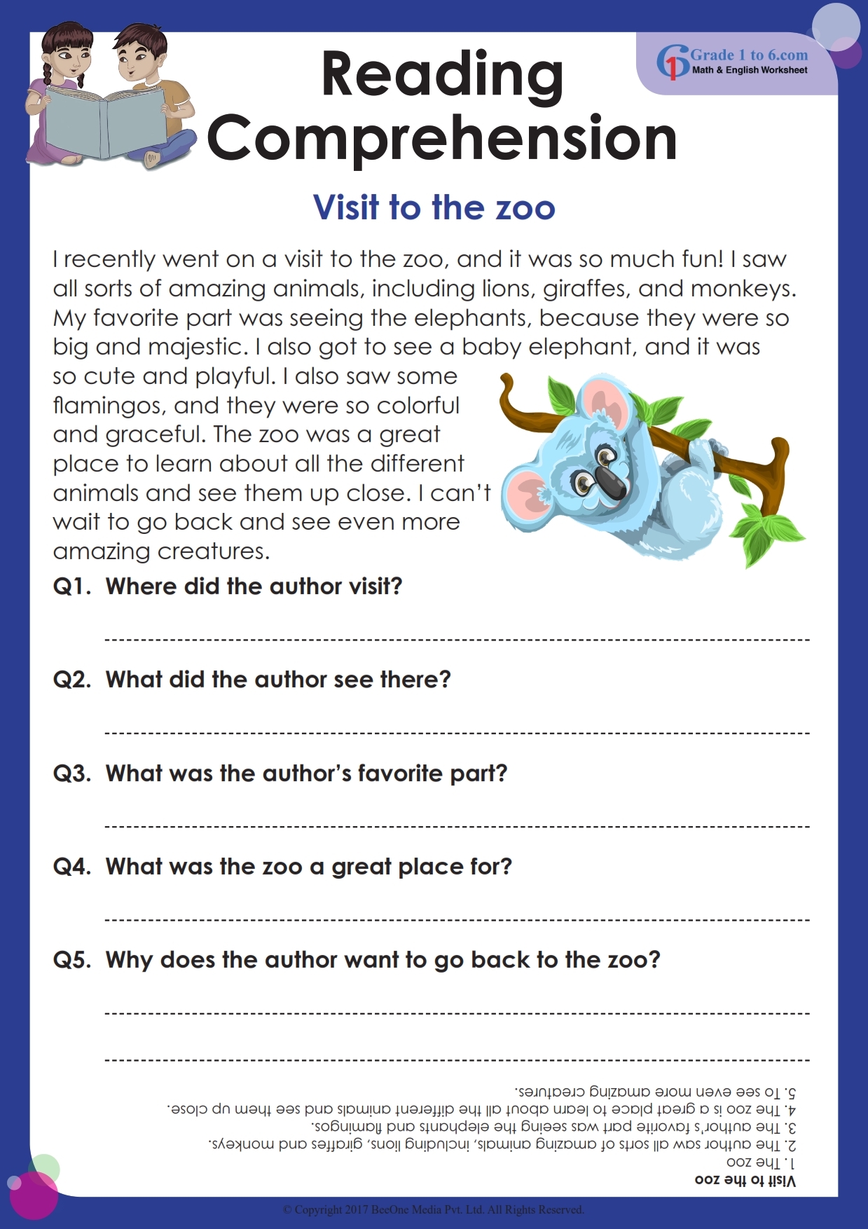 Reading Comprehension Workbook For KS1 Grade 1 Teaching Resources Reading Comprehension Workbook For KS1 Grade 1 Teaching Resources