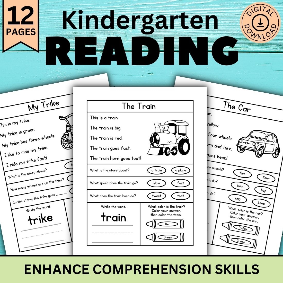 Printable Kindergarten Worksheets Reading