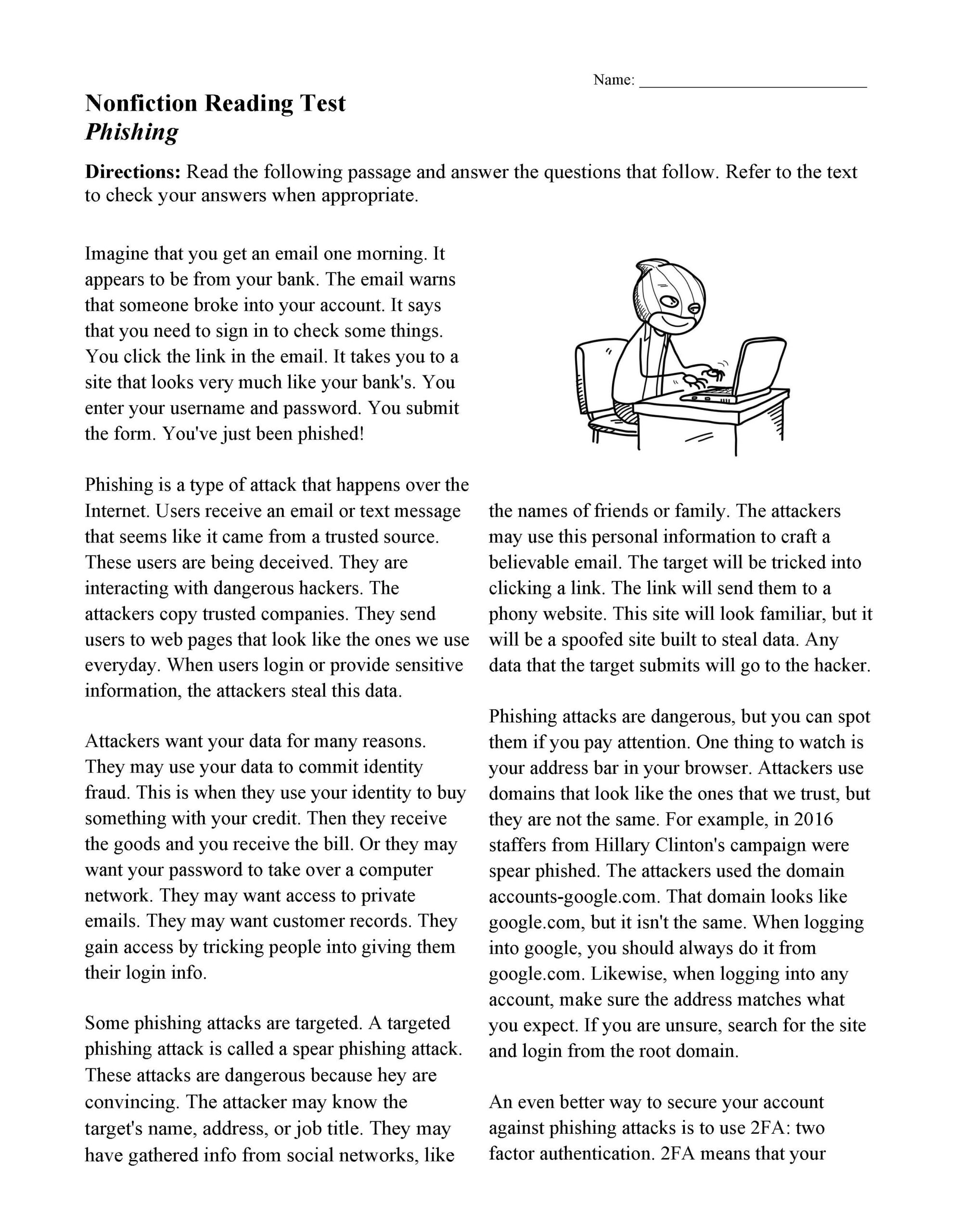 Patriarcs Reading Comprehension Worksheets