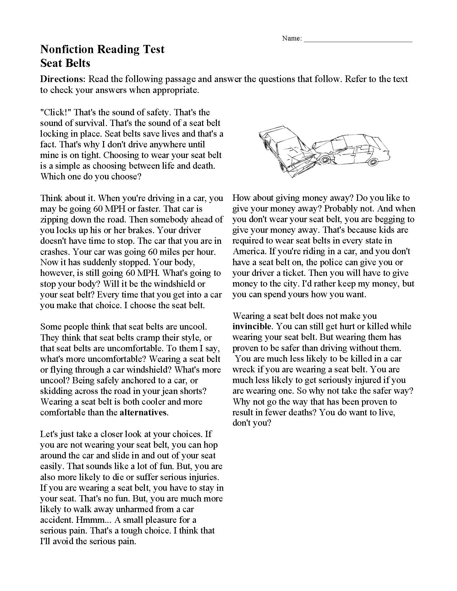 English Comprehension Worksheets Ks2 Printable