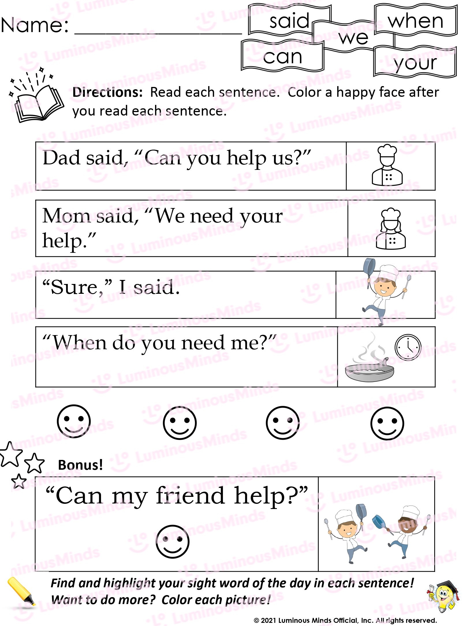 Reading Comprehension Worksheets Reading Review 8 Said Can We When Your Reading Comprehension Worksheets Reading Review 8 Said Can We When Your