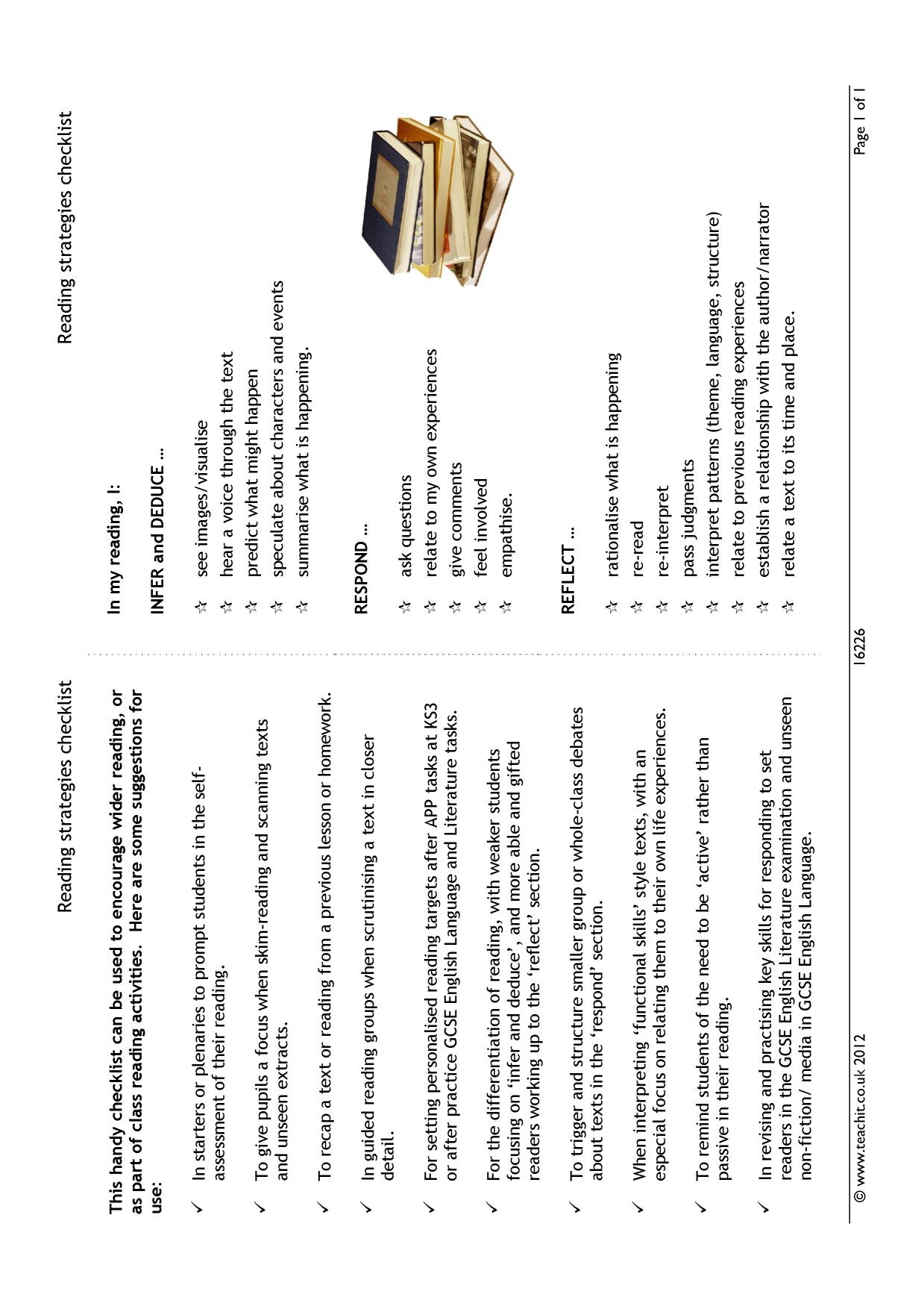 Free Printable Literacy Worksheets Ks3