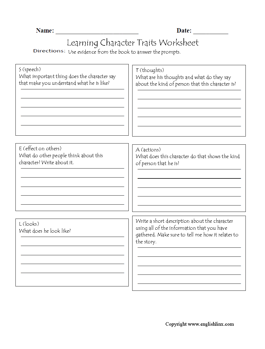 Reading Worksheets Character Traits Worksheets Reading Worksheets Character Traits Worksheets