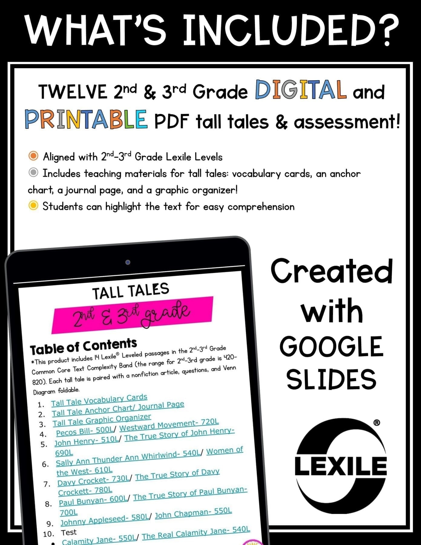 Recount Stories Tall Tales 2nd 3rd Grade MagiCore