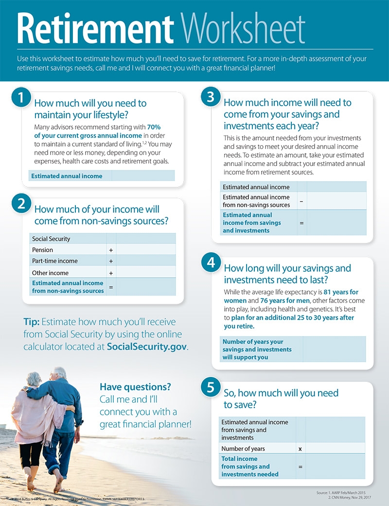 Retirement Worksheet THE MCDOWELL TEAM LLC PREMIERE PROPERTY GROUP LLC Retirement Worksheet THE MCDOWELL TEAM LLC PREMIERE PROPERTY GROUP LLC