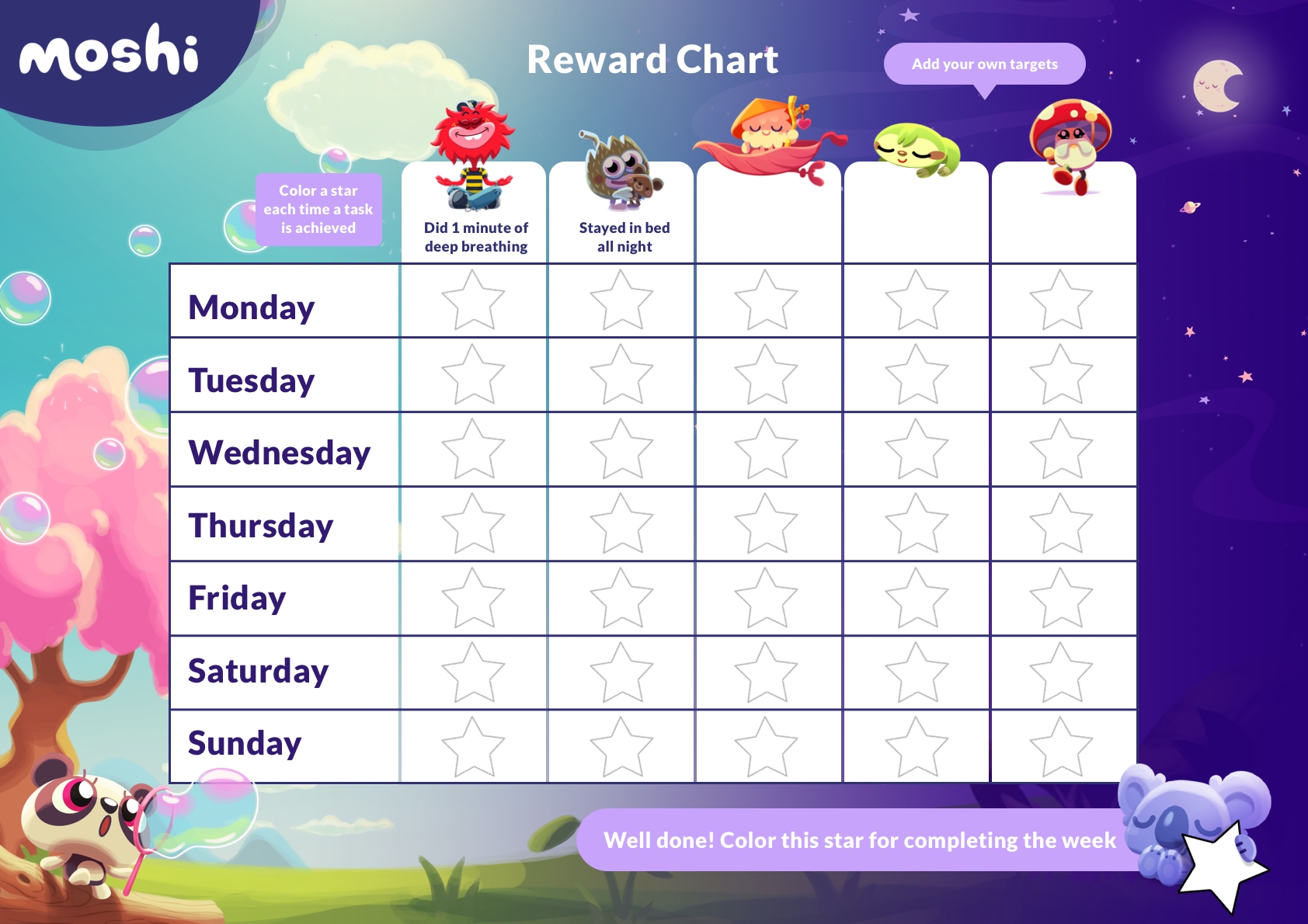 Reward Chart For Kids Free Printable Template Mosh Reward Chart For Kids Free Printable Template Mosh