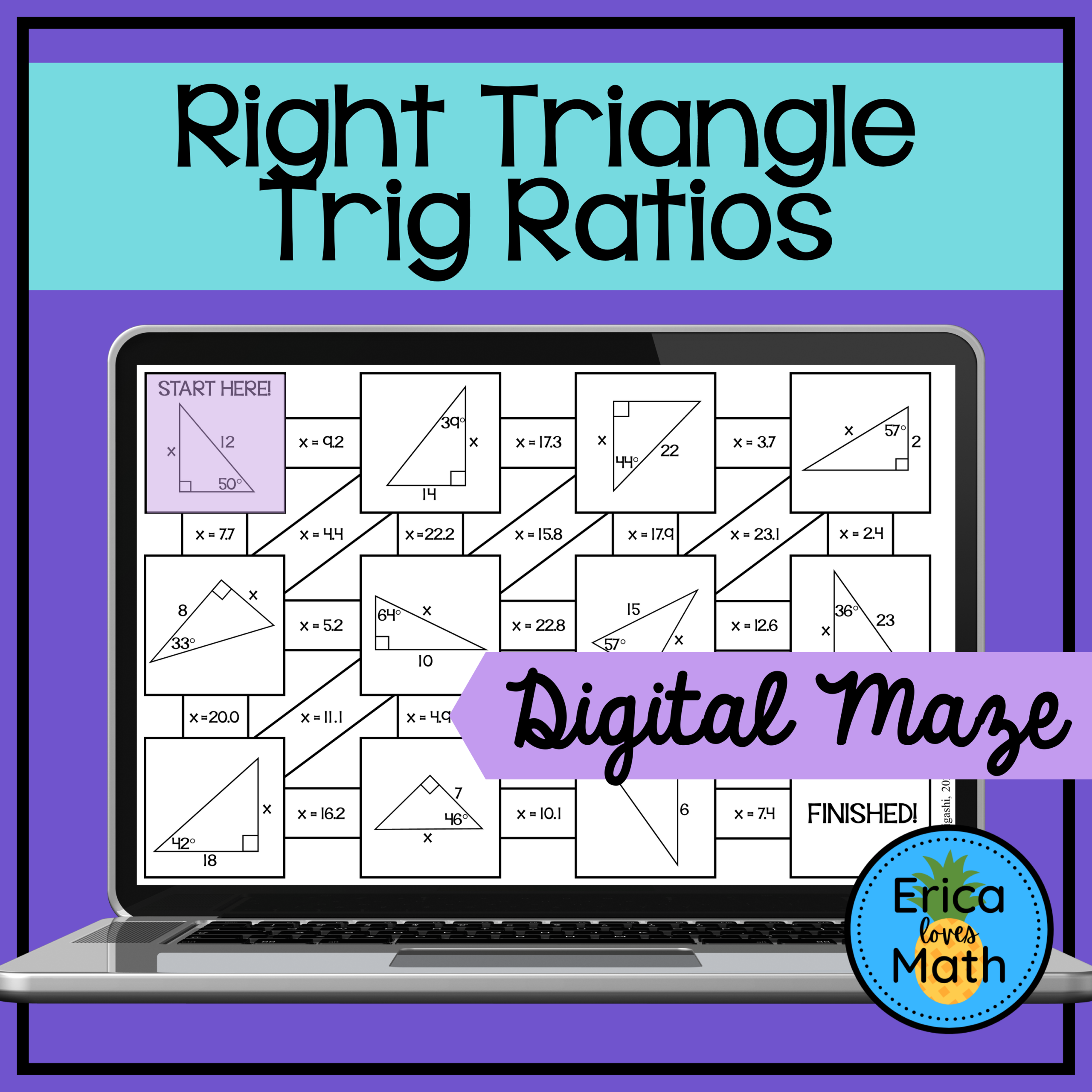 Right Triangle Trig Ratios Digital Activity Maze Classful