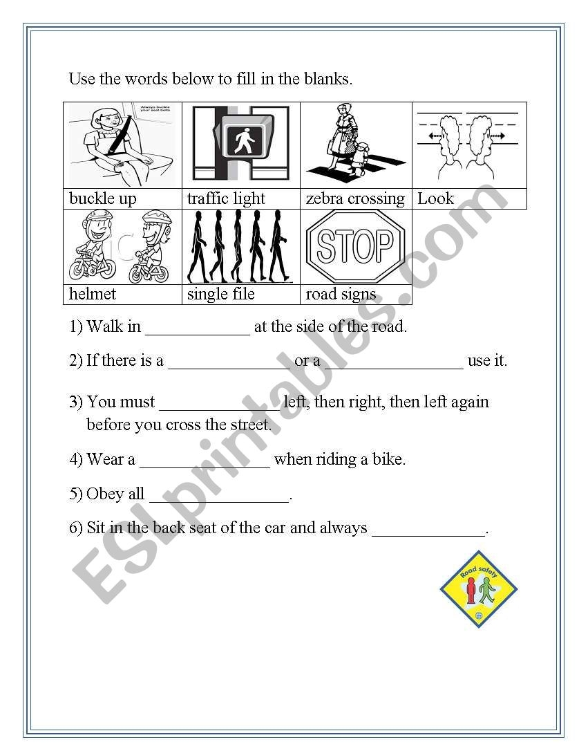 Road Safety Printable Worksheets Free Road Safety Printable Worksheets Free