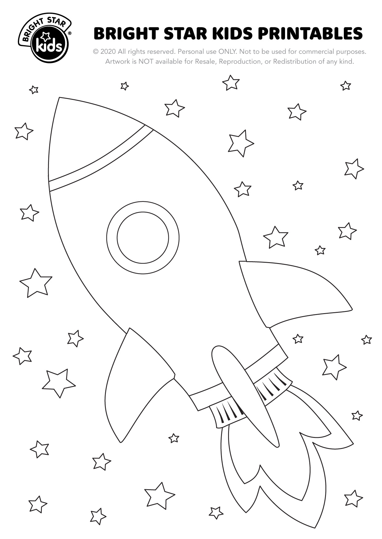 Rocket Colouring In Printable Bright Star Kids Free Download Worksheets Library