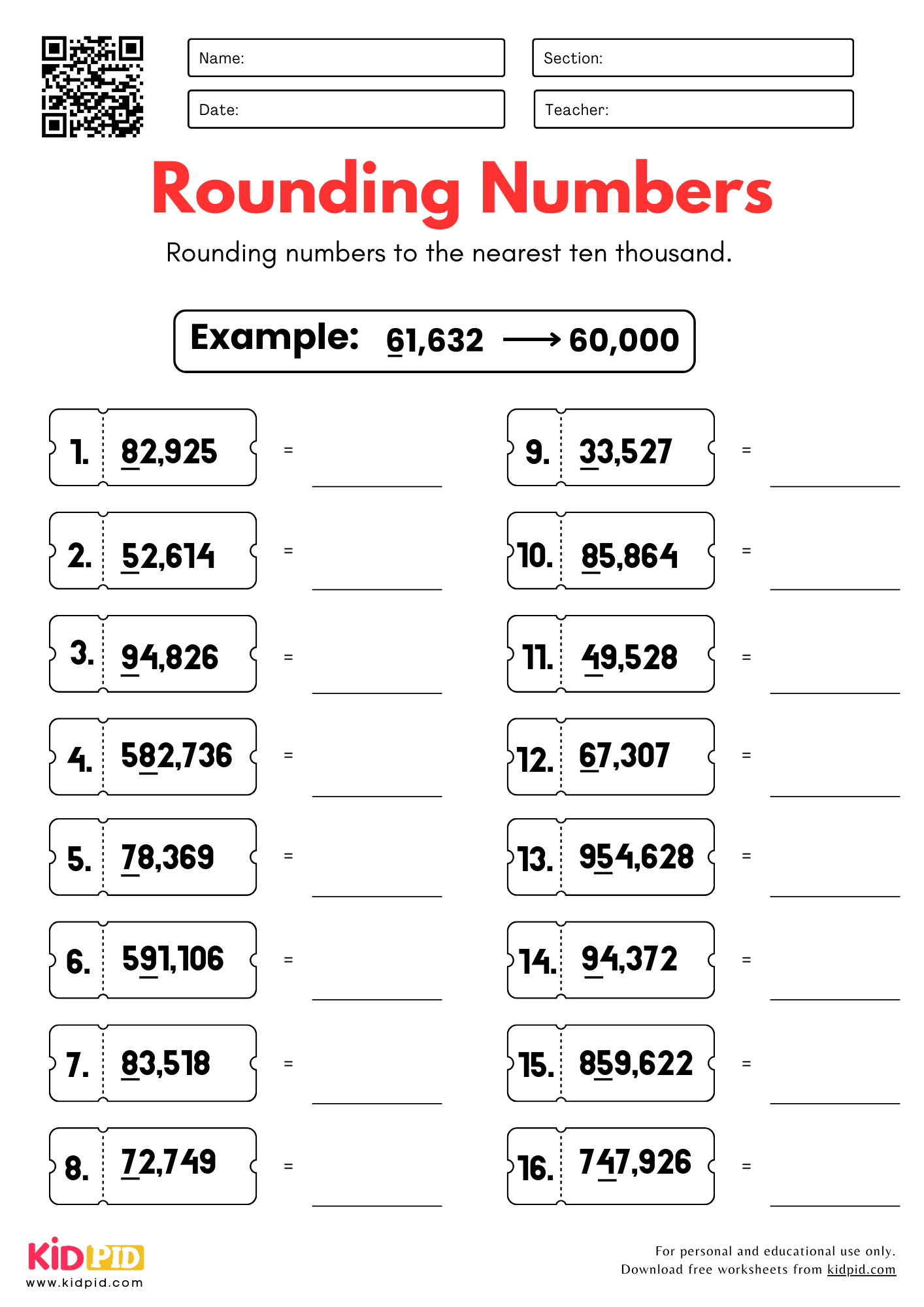 Rounding Numbers To Nearest 10 000 Worksheet For Grade 4 Kidpid Rounding Numbers To Nearest 10 000 Worksheet For Grade 4 Kidpid